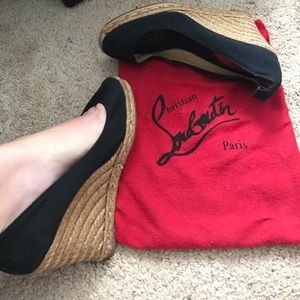 Christian Louboutin espadrilles wedges 38 black